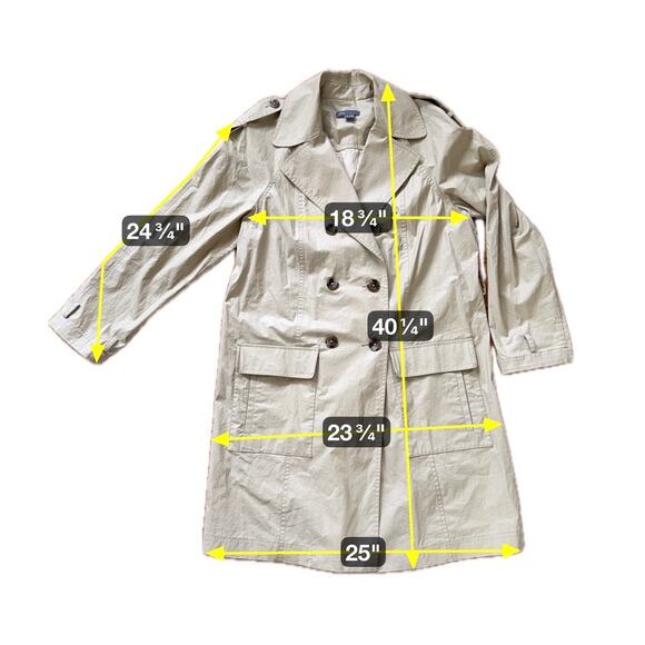 Vince Tan Water Repellent Trench Coat Sz M Old Money Classic Heritage MSRP $495 - Picture 10 of 10